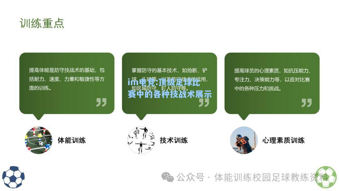 顶级足球比赛中的各种技战术展示